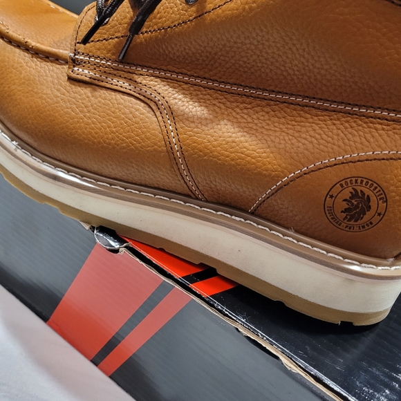 Rockrooster Workboots Tan Composite toe Coolmax 14 Roofer - Picture 6 of 12